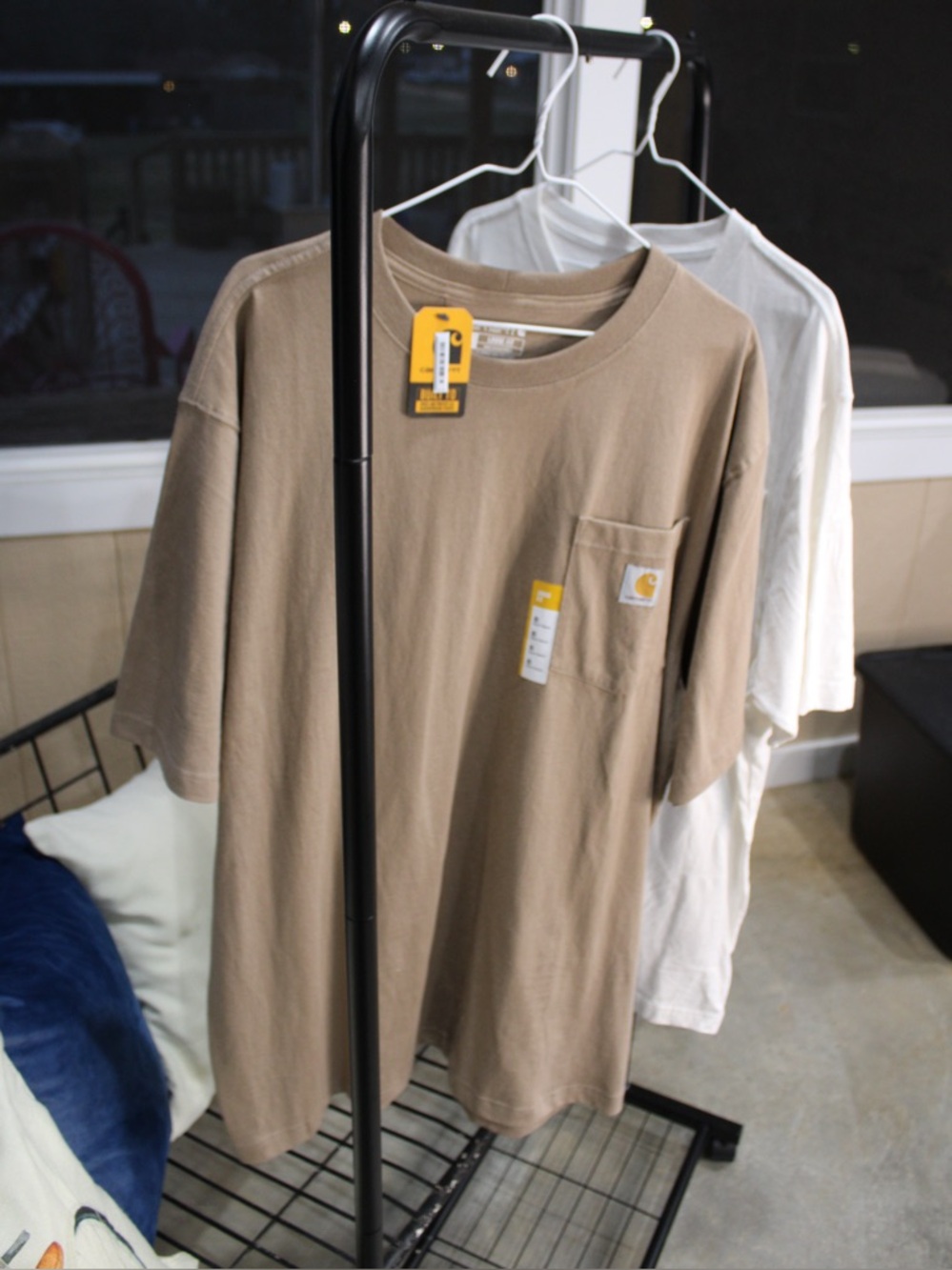 Carhartt Pocket T-Shirt Bundle XL Loose Fit Brown White